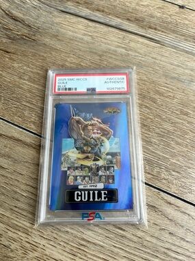 PSA-Encapsulated Guile Collectible Card - Blue